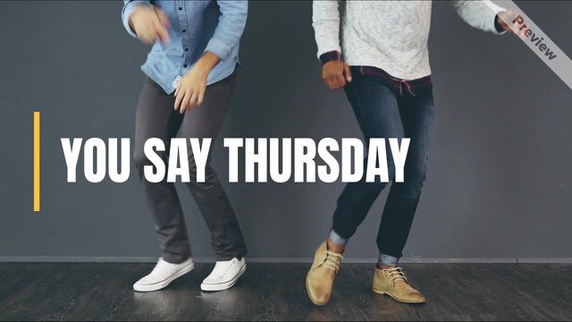 Say Thursday  Video Template