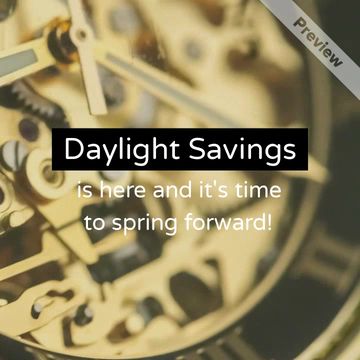 Daylight Savings Begins Video Template