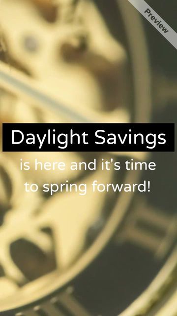 Daylight Savings Begins Video Template