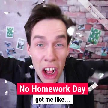 #NoHomeworkDay Video Template