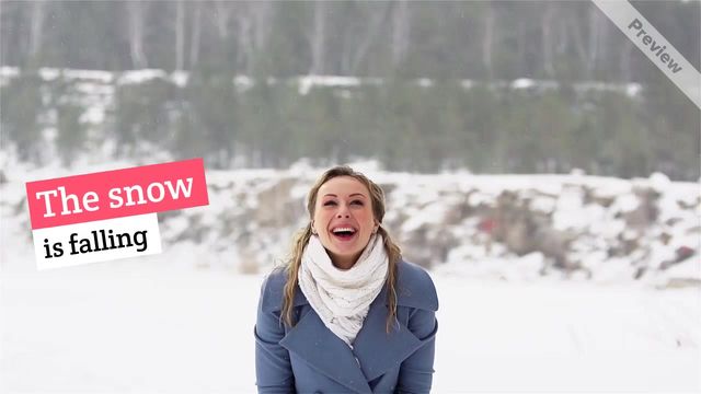 Snow Falling Video Template