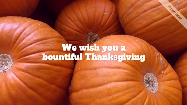 Happy Thanksgiving Video Template