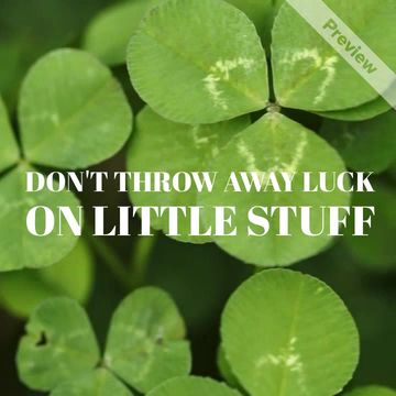 Throw Away Luck Video Template