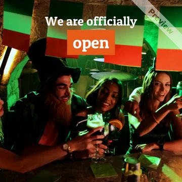 We're Open Video Template