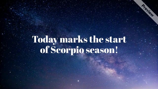 Scorpio Season Video Template