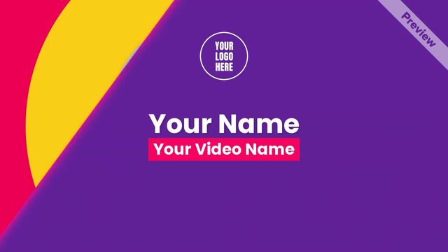 YouTube Intro - Animated Colors Video Template