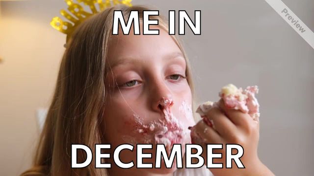 New Year Meme - Food Resolutions Video Template