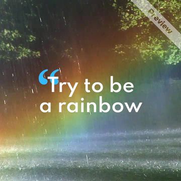 Rainbow in a Cloud | M. Angelou Video Template