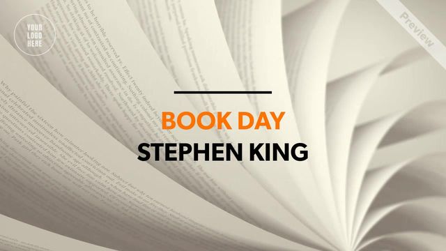 Book Day | Stephen King Video Template