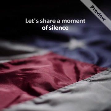 A Moment of Silence | Memorial Day Video Template