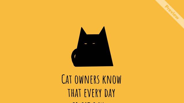 Cat Day | Aug 8 Video Template