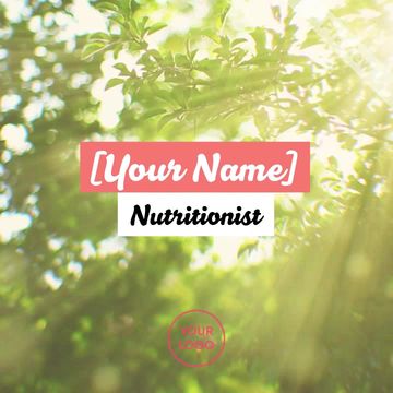 Professional Business Card | Nutritionist  Video Template