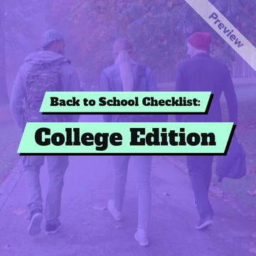 Back to School Checklist - College  Video Template