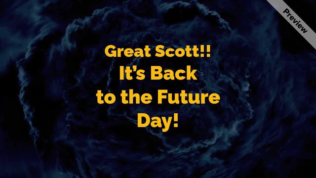 Back to the Future Day  | Oct 21 Video Template