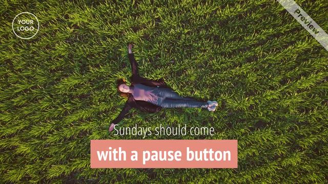 Slow Down Sunday Video Template