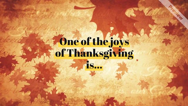 Thanksgiving Greetings | From Your Business Video Template