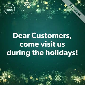 Store Hours | Christmas New Year Video Template