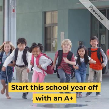 A+ Back to School Sale  Video Template