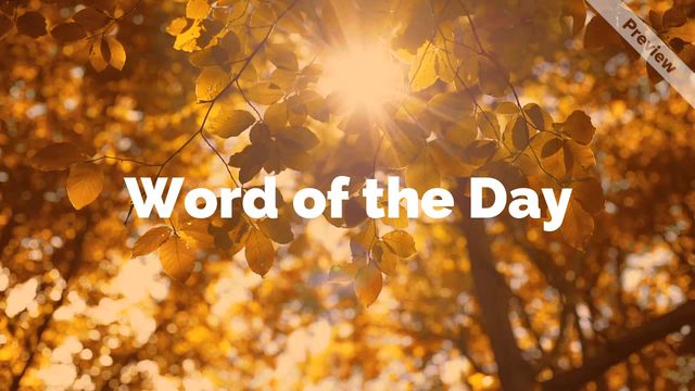 Word of the Day | Susurrus #3 Video Template