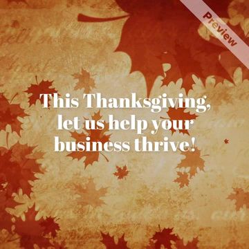 Thanksgiving Boost | Marketing Video Template