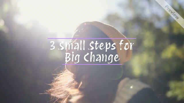 3 Small Steps | Transformation Tuesday Video Template