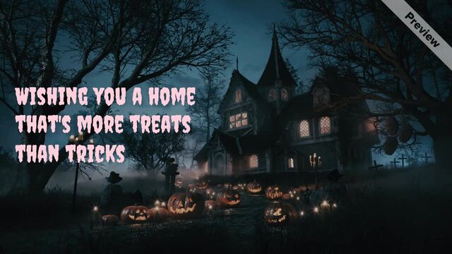 Haunted Homes Wishes #3 Video Template
