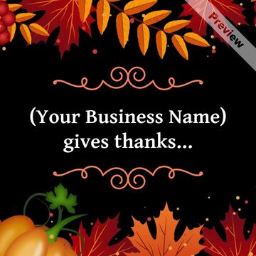 Thanksgiving Company Greeting  Video Template